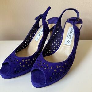 Jimmy Choo Perforated Slingback Heels